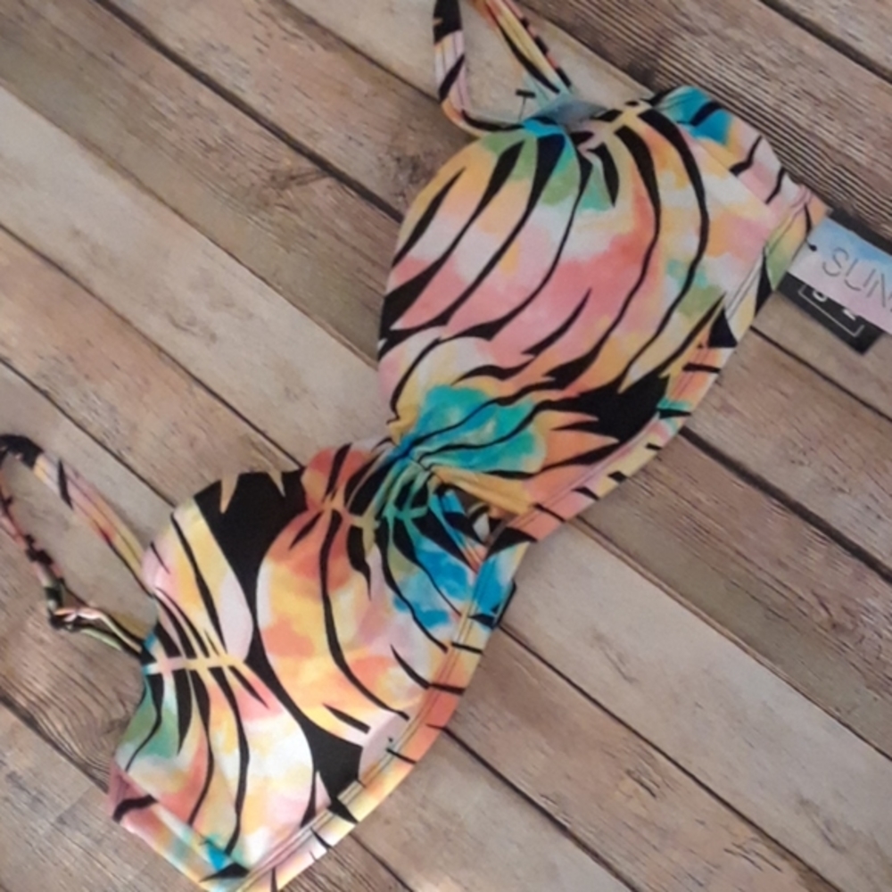 Sundazed Paradise Palm Print Becky Bikini Top 36D